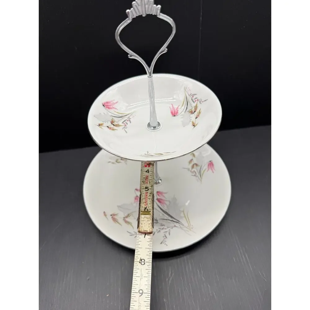 Handmade Vintage Trinket Dish with Vintage Dessert Plate and Bowl